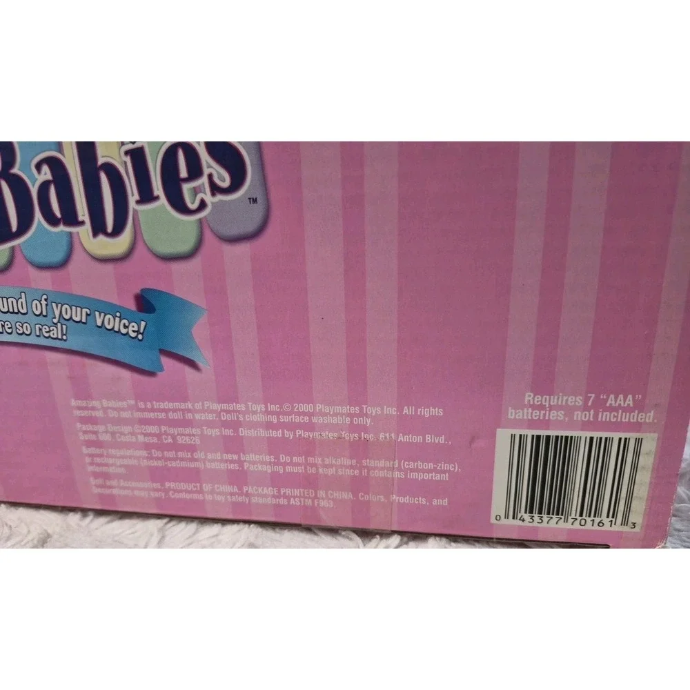 VTG 2000 Playmates Amazing Babies Interactive Doll Access Smart Response System